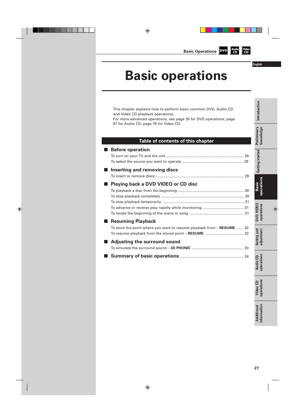 Basic operations | JVC XV-D701BK User Manual | Page 31 / 108