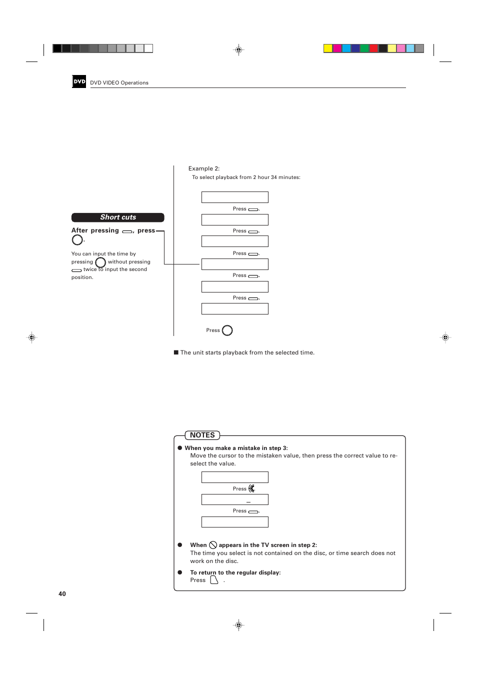 Short cuts | JVC XV-D701BK User Manual | Page 44 / 108