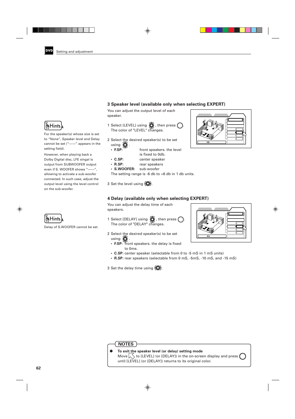 Bass, 4 delay (available only when selecting expert) | JVC XV-D701BK User Manual | Page 66 / 108