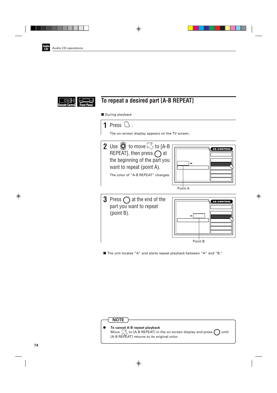 Press, Use to move to [a-b repeat], then press | JVC XV-D701BK User Manual | Page 78 / 108