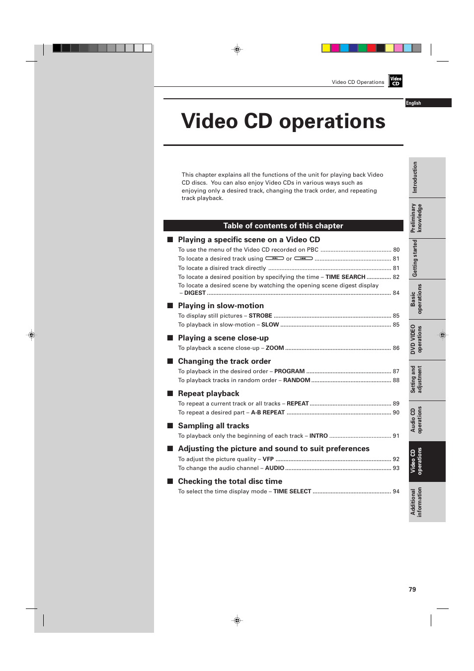 Video cd operations | JVC XV-D701BK User Manual | Page 83 / 108