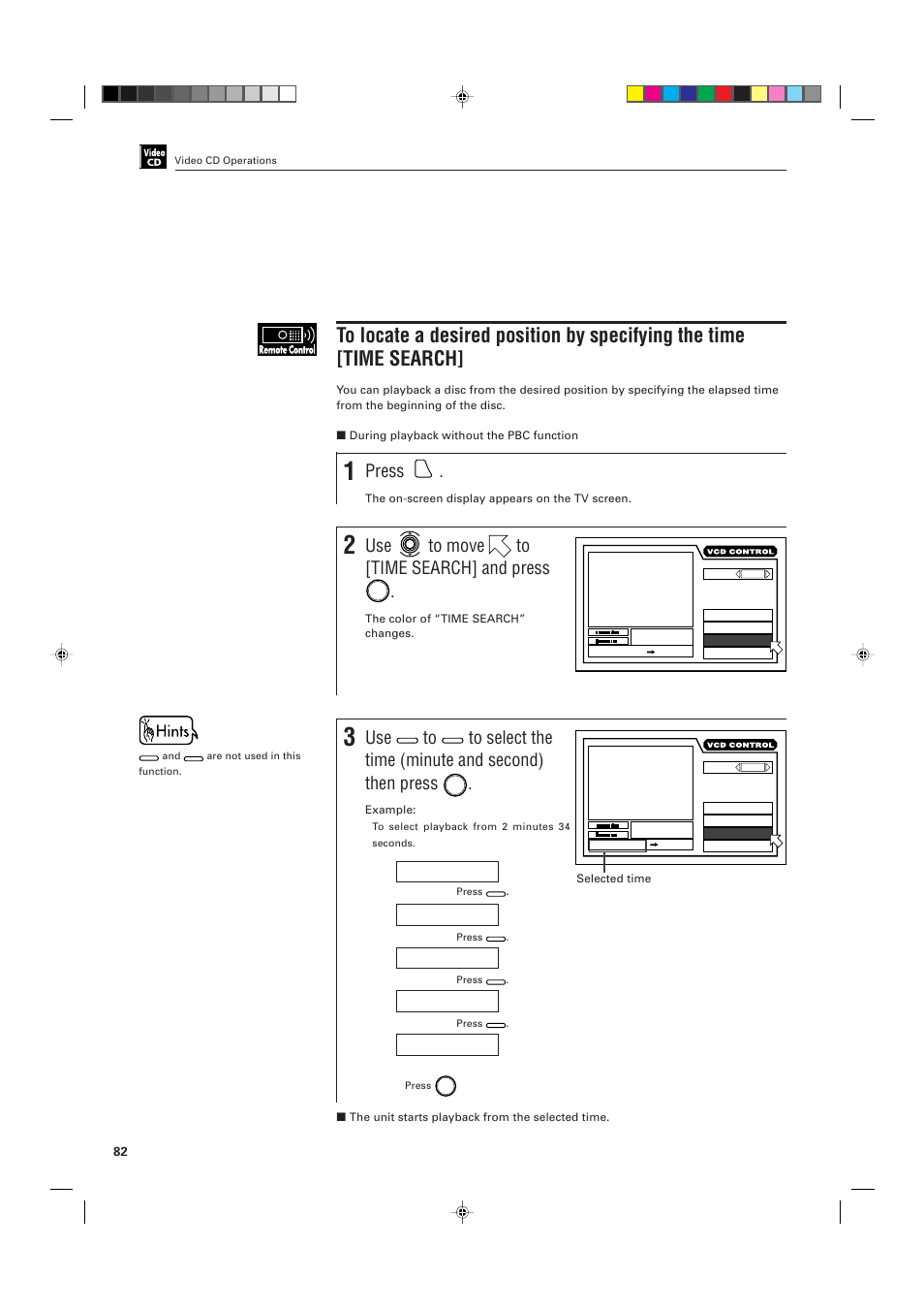 Press, Use to move to [time search] and press | JVC XV-D701BK User Manual | Page 86 / 108