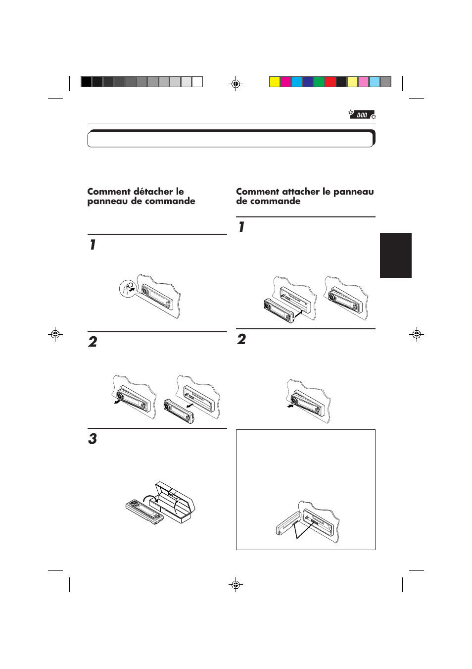 Détachement du panneau de commande | JVC KS-FX850R User Manual | Page 121 / 182