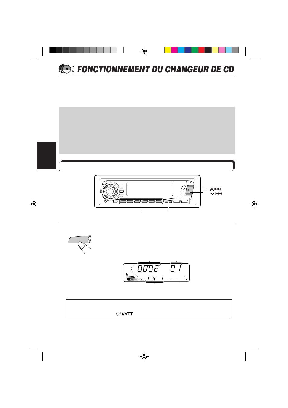 Fonctionnement du changeur de cd, Lecture de cd, Choisissez le changeur automatique de cd | JVC KS-FX850R User Manual | Page 124 / 182