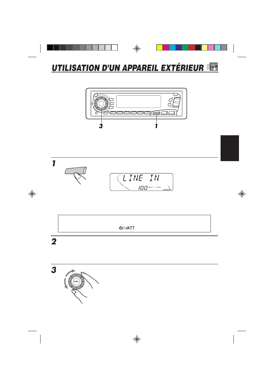 Utilisation d’un appareil extérieur | JVC KS-FX850R User Manual | Page 127 / 182