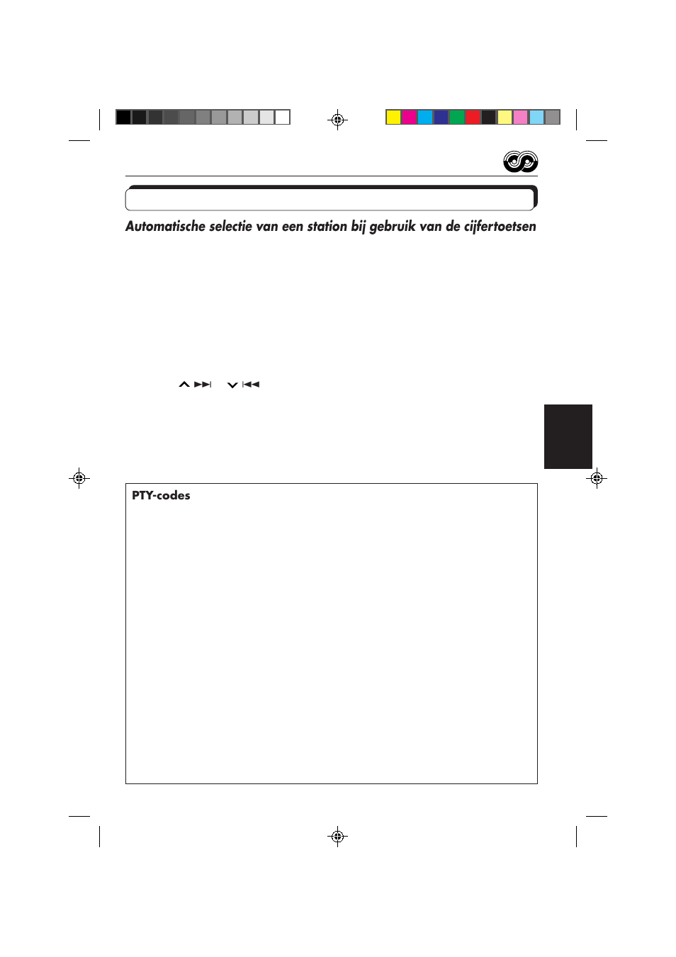 Nederlands, Pty-codes | JVC KS-FX850R User Manual | Page 150 / 182