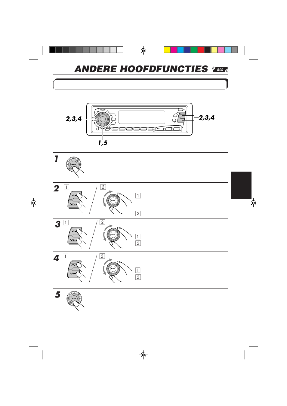 Andere hoofdfuncties, Klok instellen | JVC KS-FX850R User Manual | Page 160 / 182