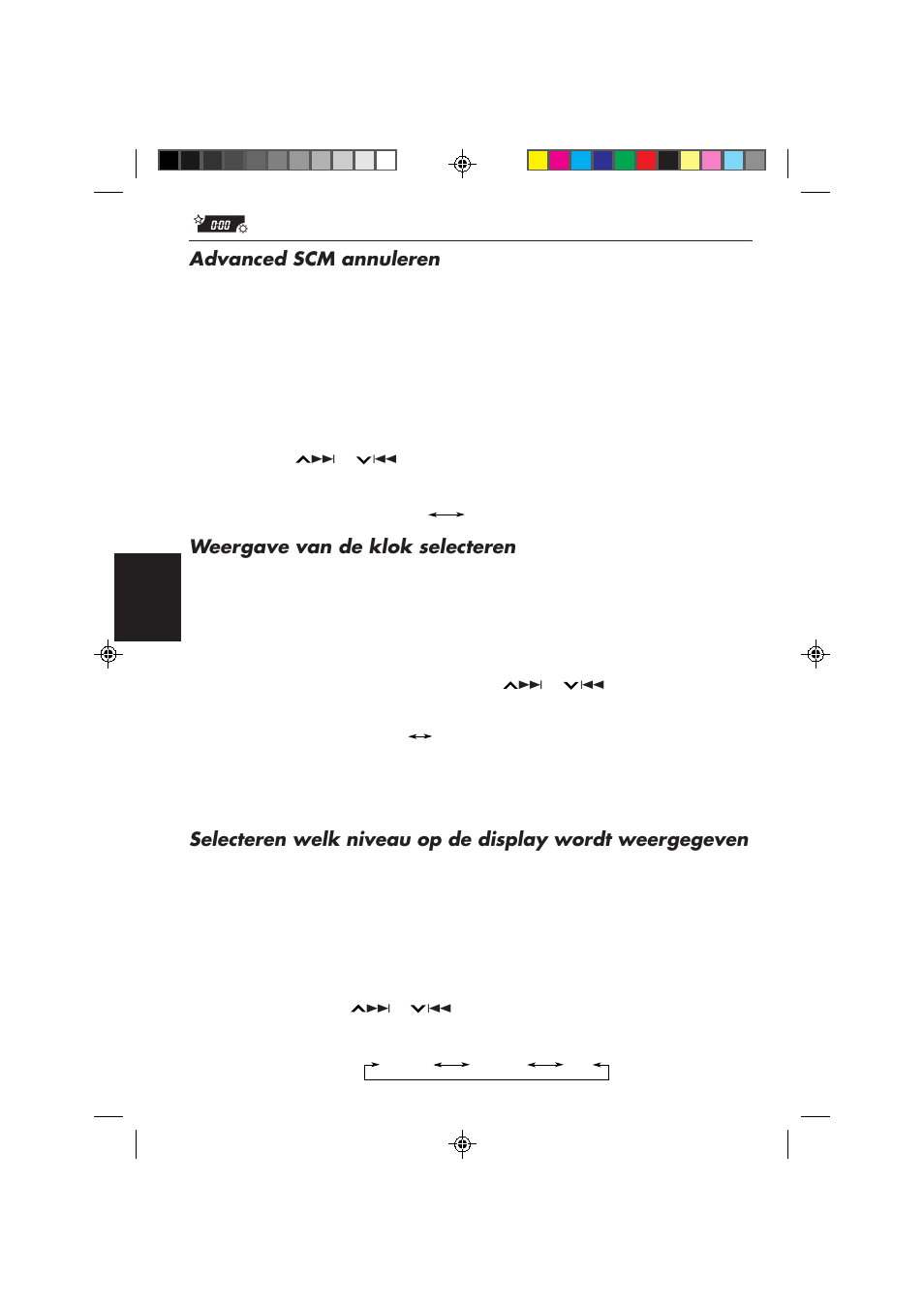 Advanced scm annuleren, Weergave van de klok selecteren | JVC KS-FX850R User Manual | Page 163 / 182