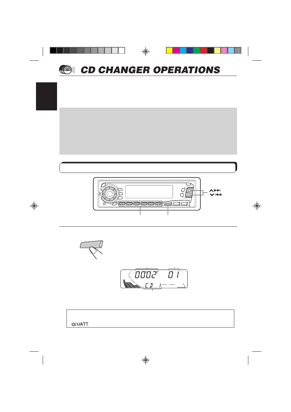 Cd changer operations, Playing cds, Select the cd automatic changer | JVC KS-FX850R User Manual | Page 34 / 182