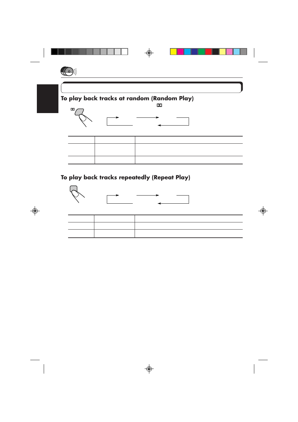 Selecting cd playback modes | JVC KS-FX850R User Manual | Page 36 / 182