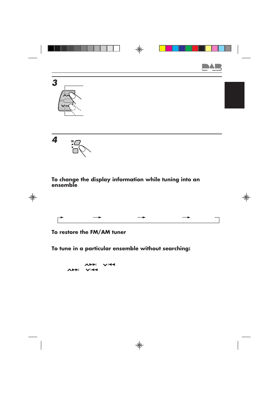 Start searching an ensemble, Select an service you want to listen to | JVC KS-FX850R User Manual | Page 39 / 182