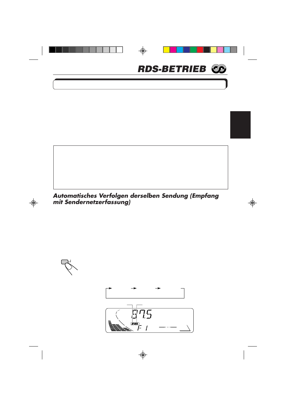 Rds-betrieb, Betriebsmöglichkeiten mit der funktion rds eon | JVC KS-FX850R User Manual | Page 54 / 182