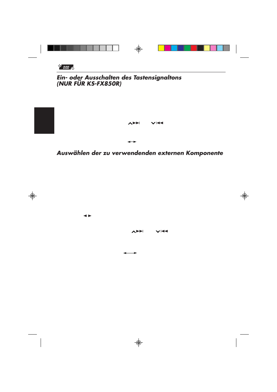 Auswählen der zu verwendenden externen komponente | JVC KS-FX850R User Manual | Page 75 / 182