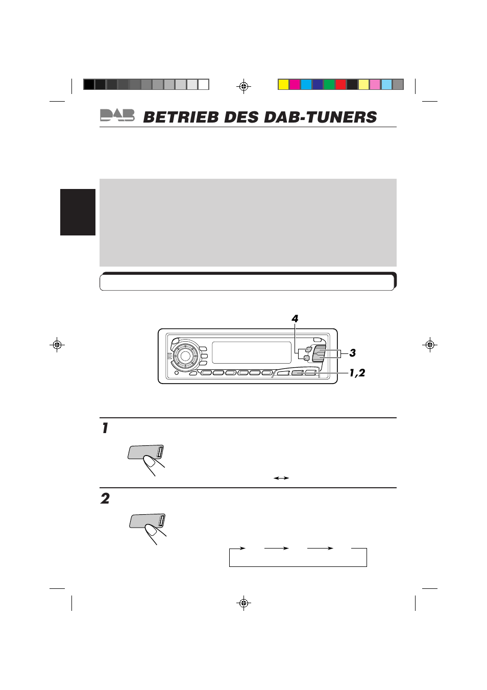 Betrieb des dab-tuners, Einstellen eines ensembles und eines dienstes | JVC KS-FX850R User Manual | Page 83 / 182