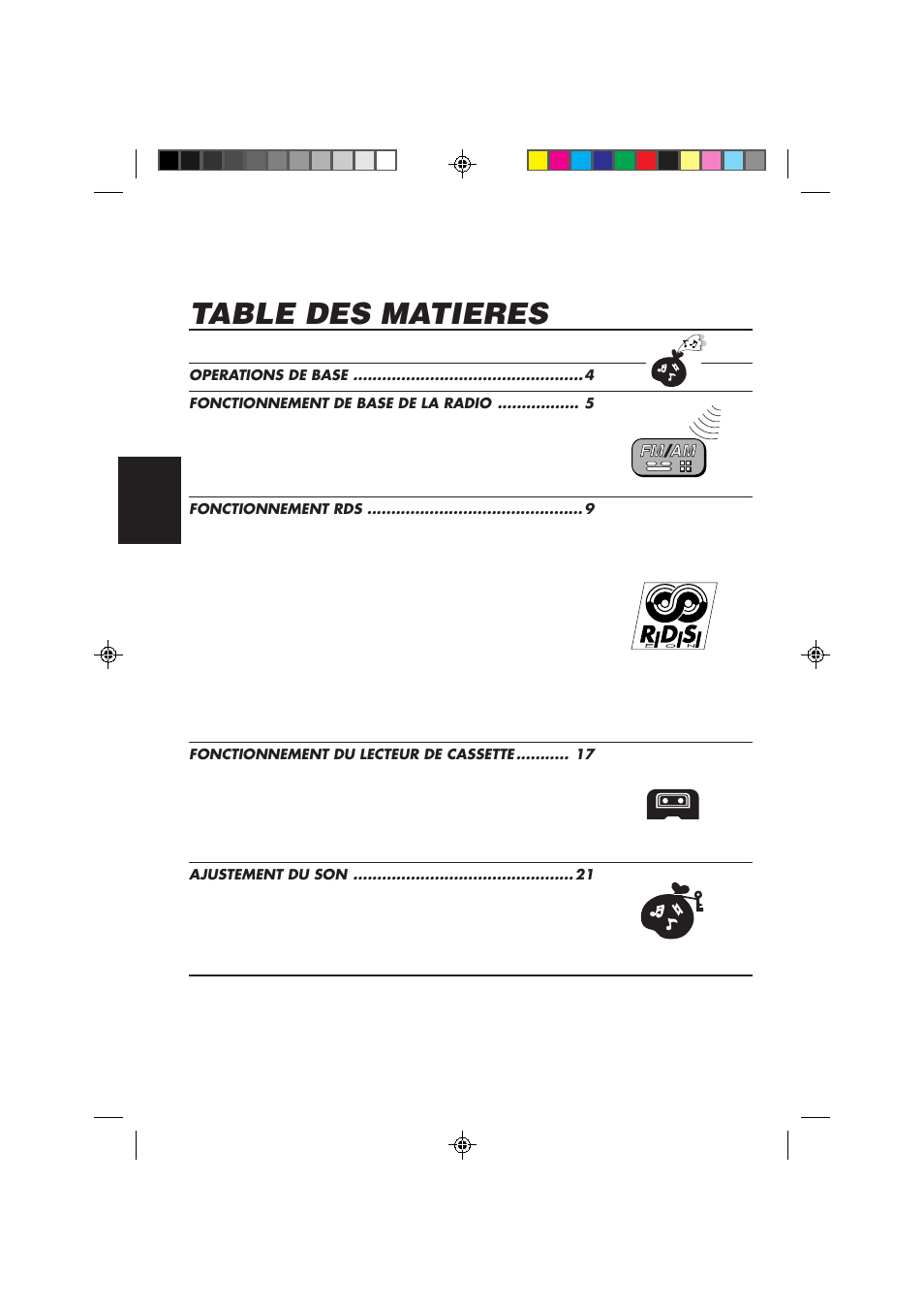 Table des matieres | JVC KS-FX850R User Manual | Page 92 / 182