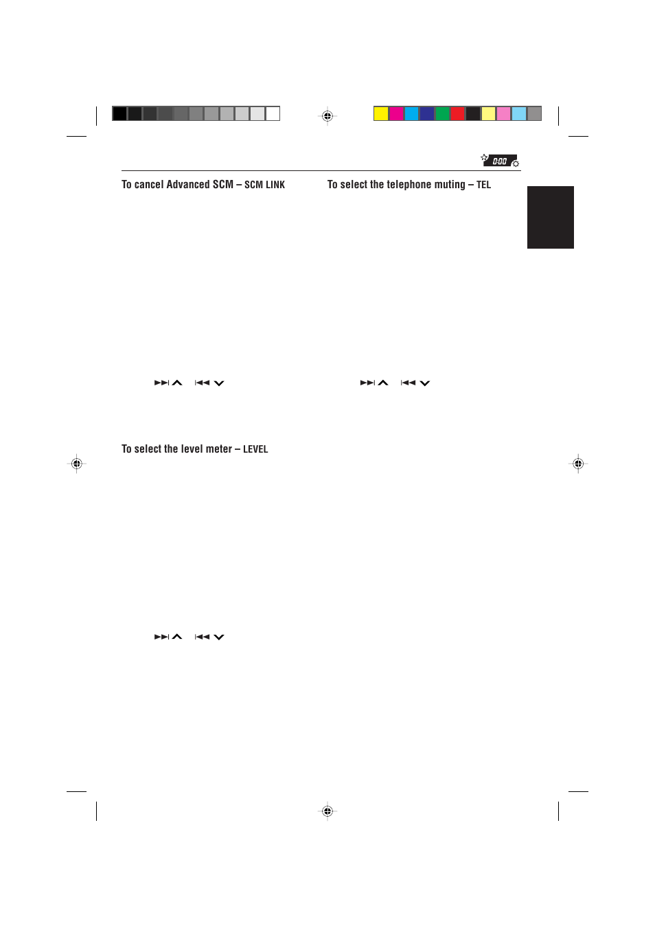 English to cancel advanced scm | JVC KD-S733R User Manual | Page 23 / 106