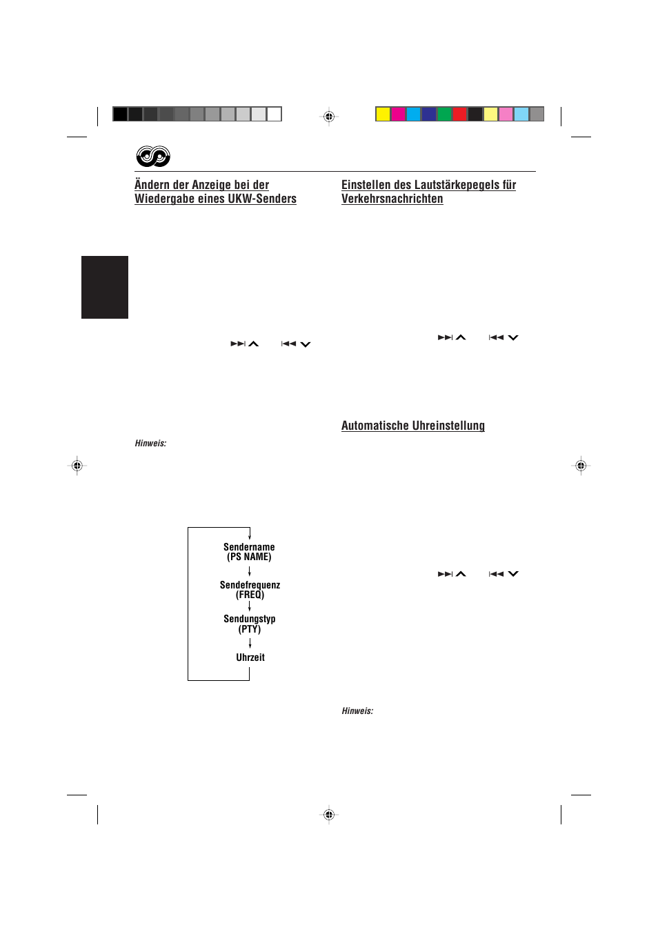 Automatische uhreinstellung | JVC KD-S733R User Manual | Page 40 / 106