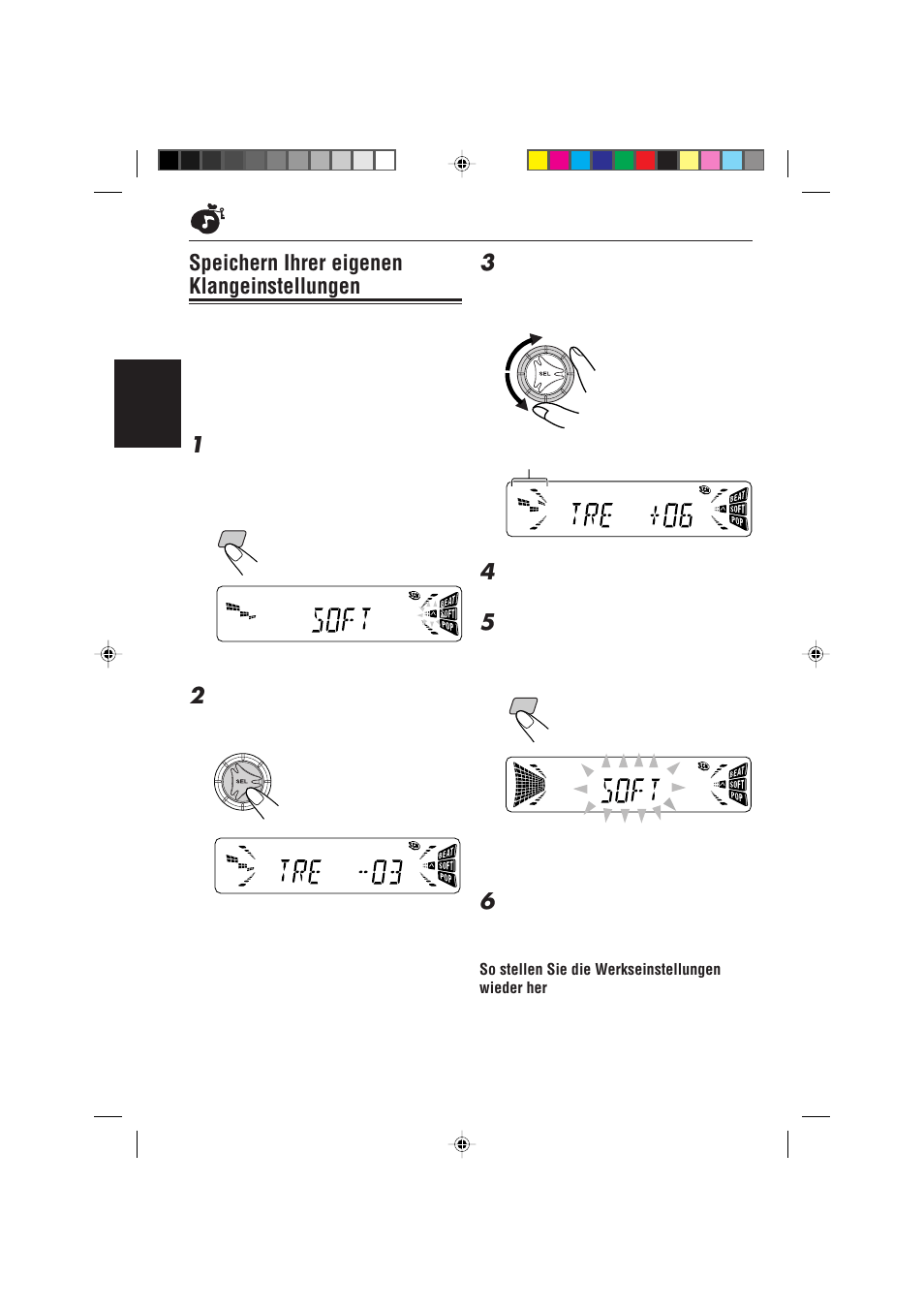 Speichern ihrer eigenen klangeinstellungen | JVC KD-S733R User Manual | Page 46 / 106