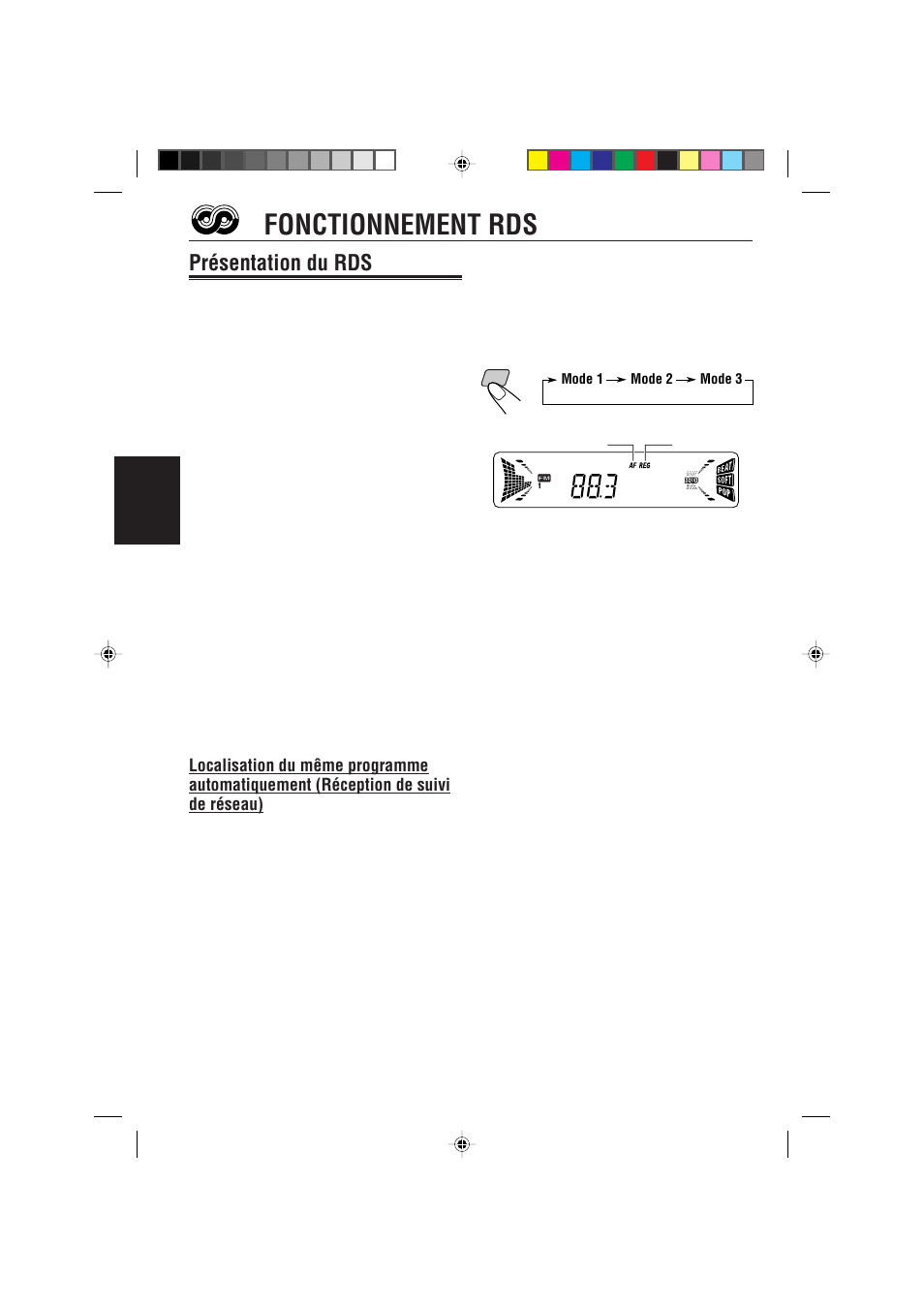 Fonctionnement rds, Presentation du rds, Présentation du rds | JVC KD-S733R User Manual | Page 62 / 106
