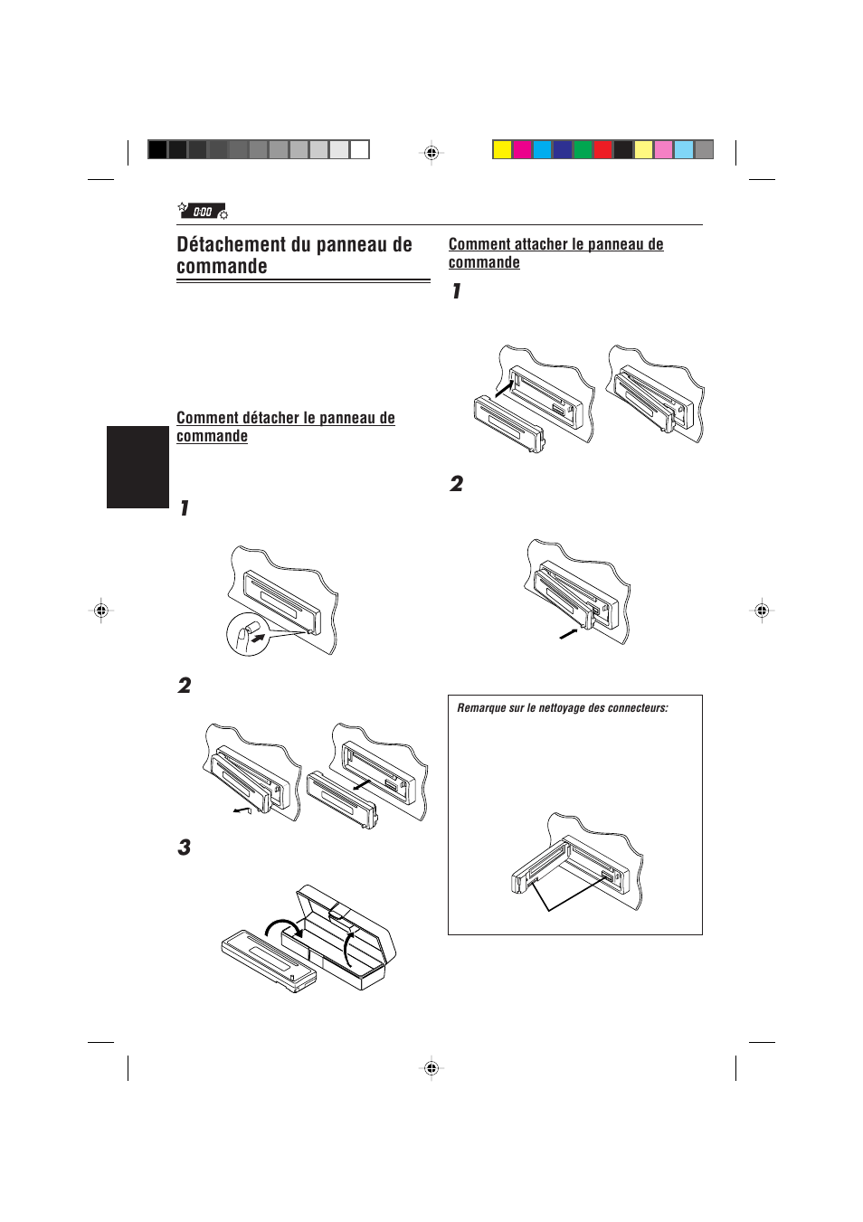 Detachement du panneau de commande, Détachement du panneau de commande | JVC KD-S733R User Manual | Page 76 / 106