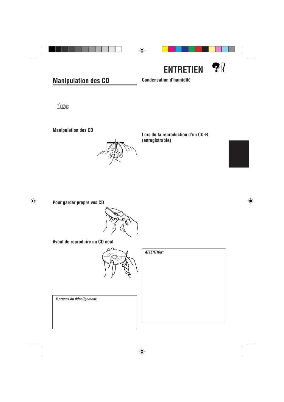Entretien, Manipulation des cd | JVC KD-S733R User Manual | Page 77 / 106