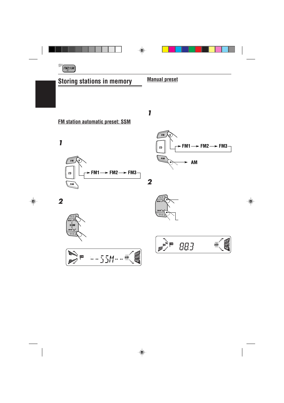 Storing stations in memory | JVC KD-S733R User Manual | Page 8 / 106