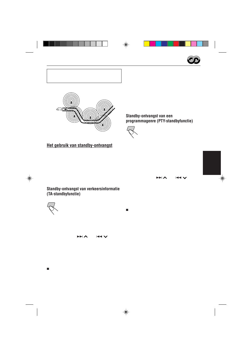 Het gebruik van standby-ontvangst, Nederlands | JVC KD-S733R User Manual | Page 89 / 106