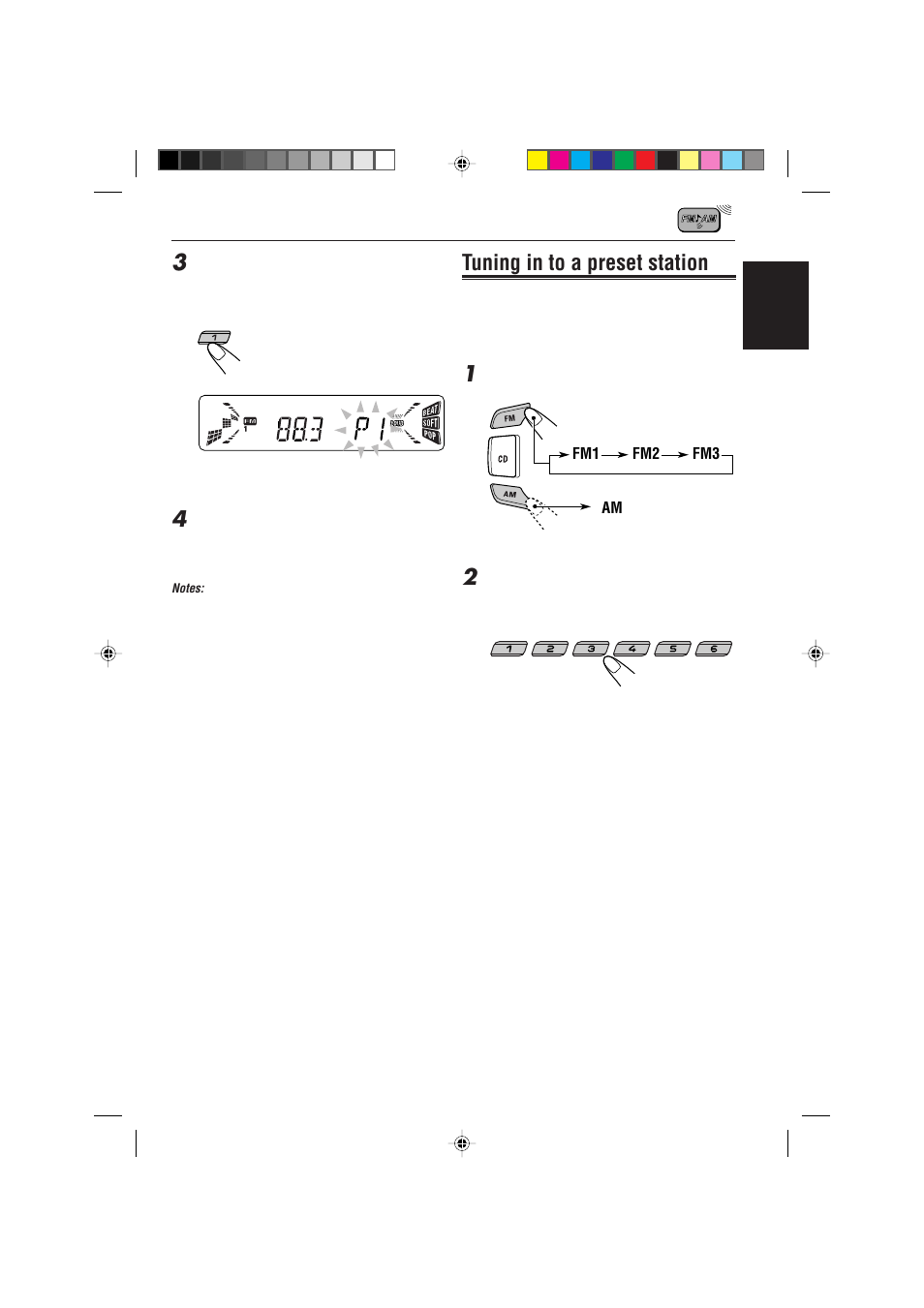 Tuning in to a preset station | JVC KD-S733R User Manual | Page 9 / 106