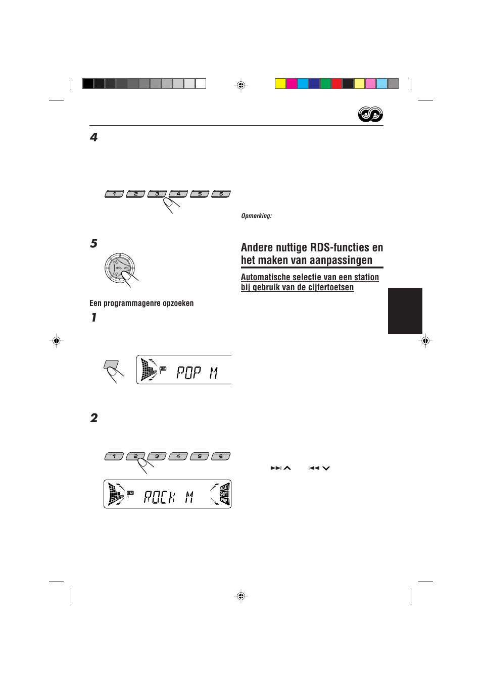 Nederlands, Een programmagenre opzoeken | JVC KD-S733R User Manual | Page 91 / 106
