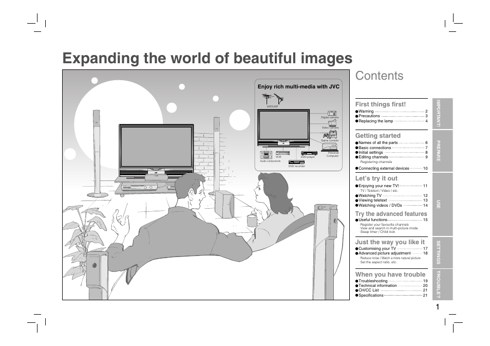 JVC DynaPix HD-56ZR7J User Manual | Page 3 / 24