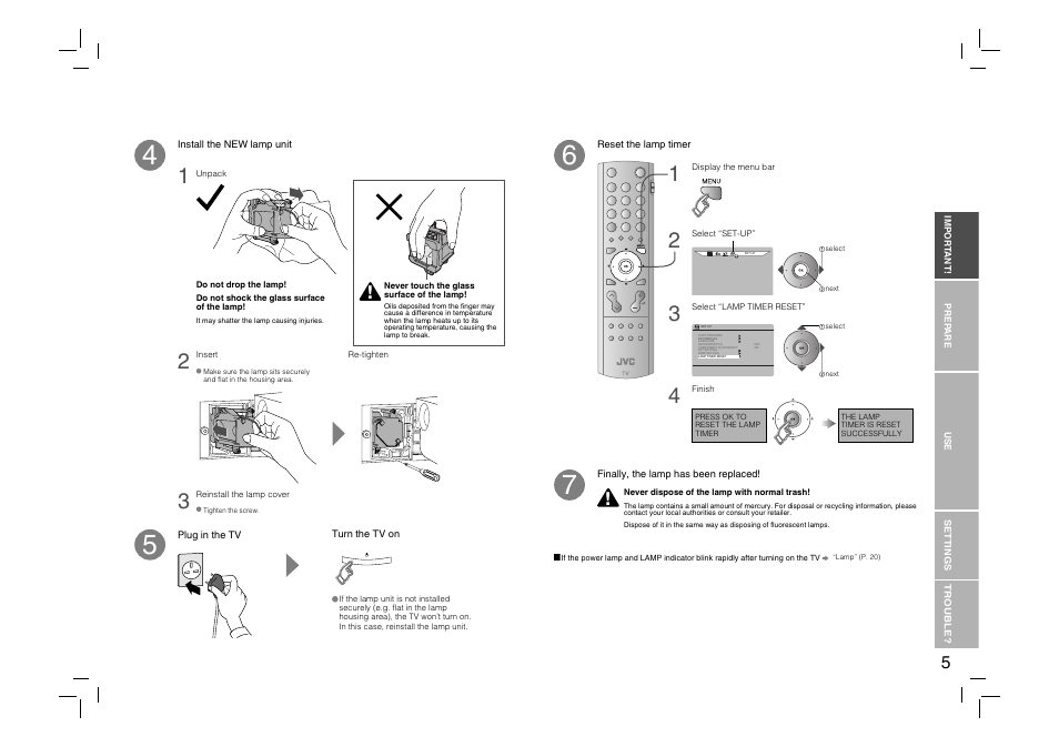 JVC DynaPix HD-56ZR7J User Manual | Page 7 / 24