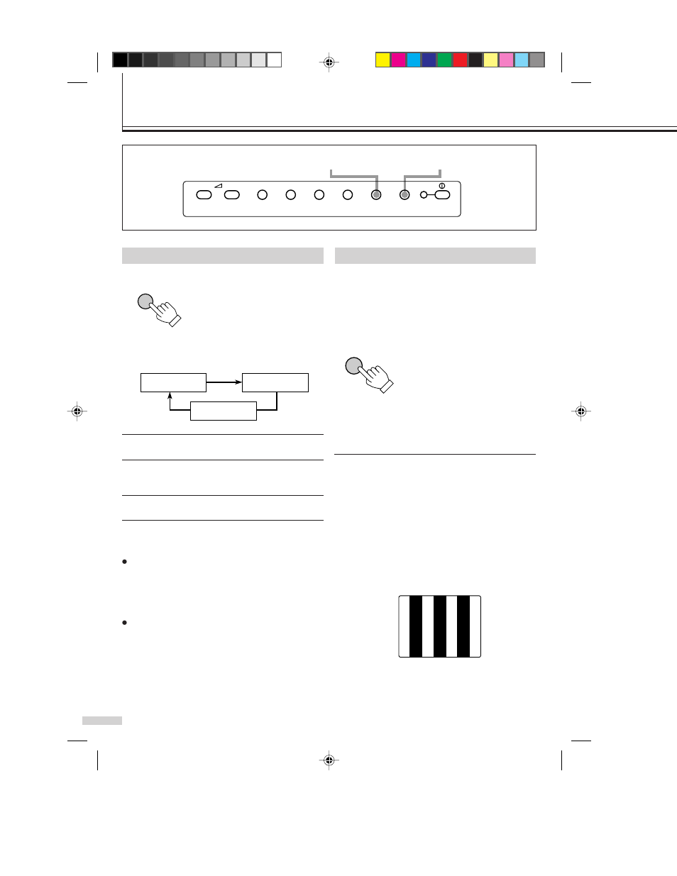 Settings and adjustments, Screen size adjustments, Press the size select button | Blue check function, Press the blue check button | JVC TM-L450TU User Manual | Page 16 / 24