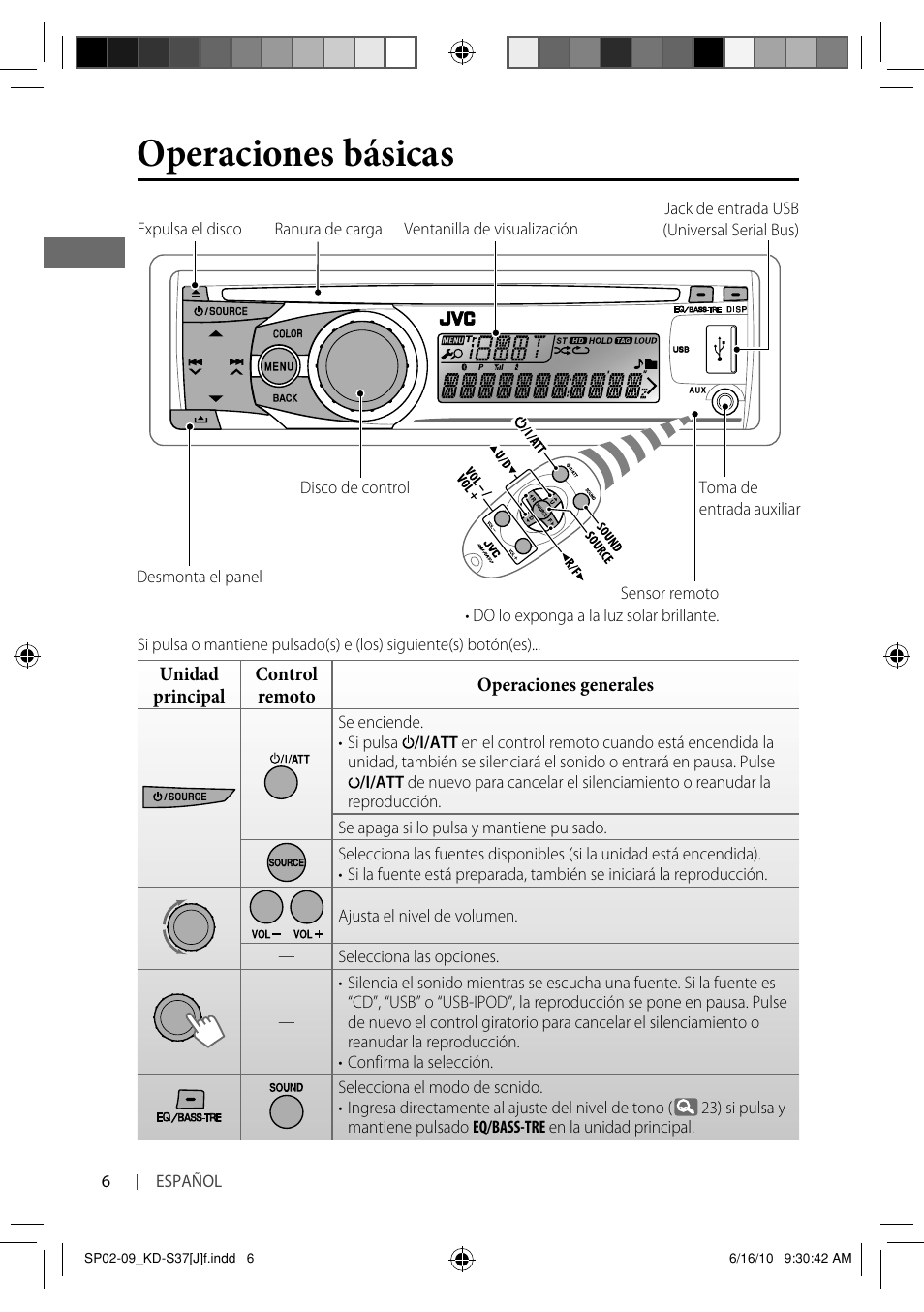 Operaciones básicas | JVC KD-S37 User Manual | Page 48 / 87
