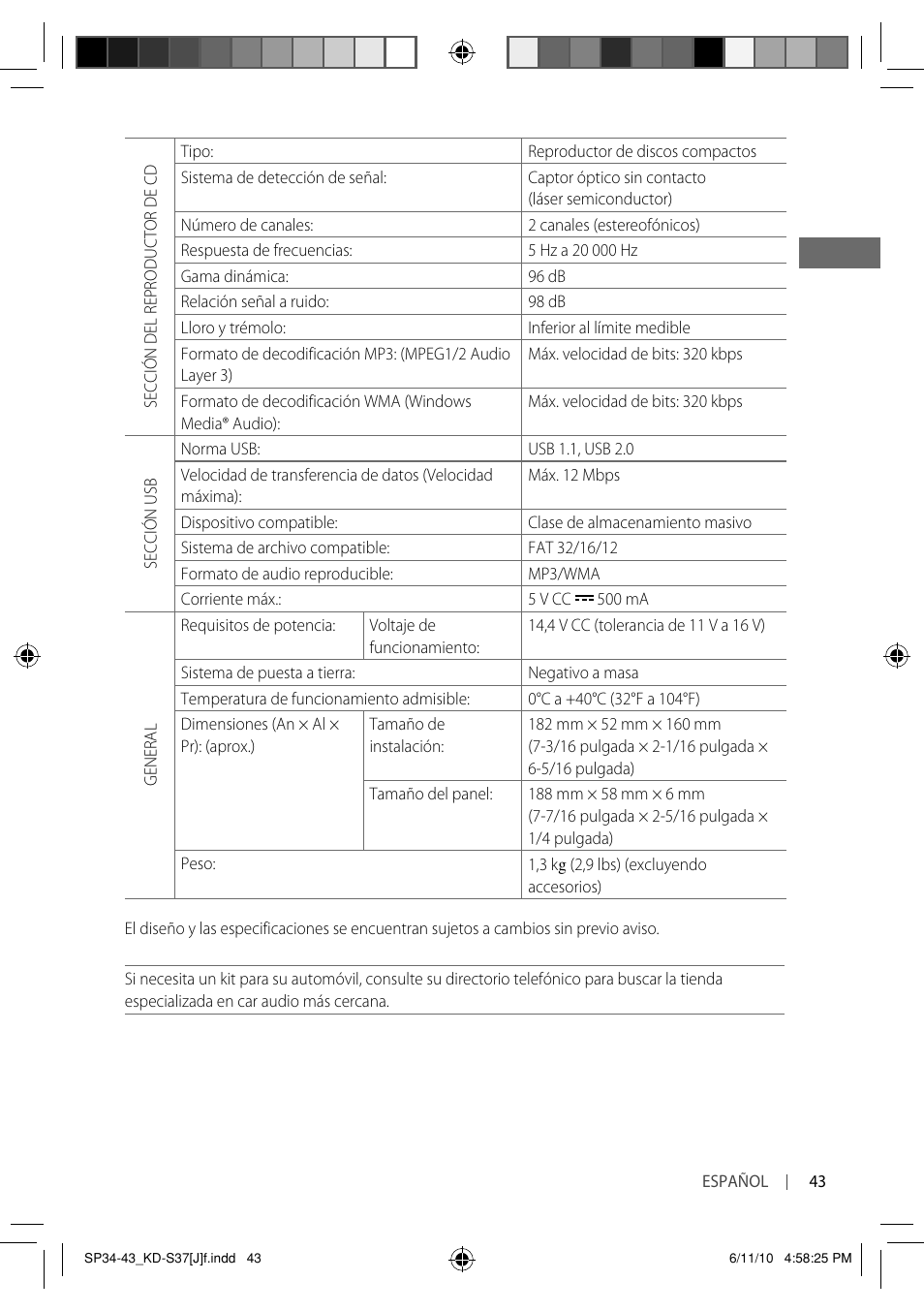 JVC KD-S37 User Manual | Page 85 / 87