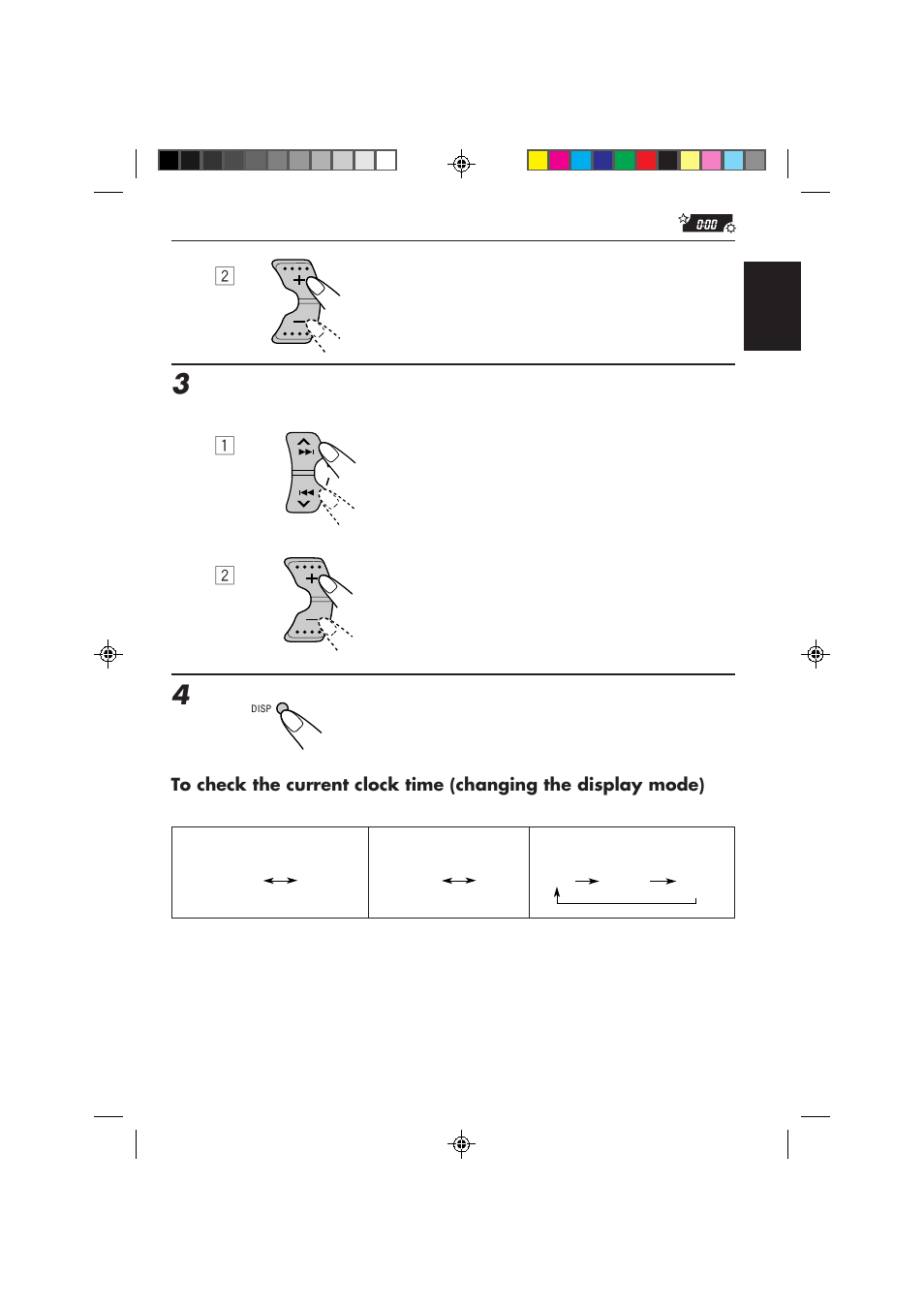 Adjust the hour, Start the clock | JVC KS-FX433R User Manual | Page 21 / 30