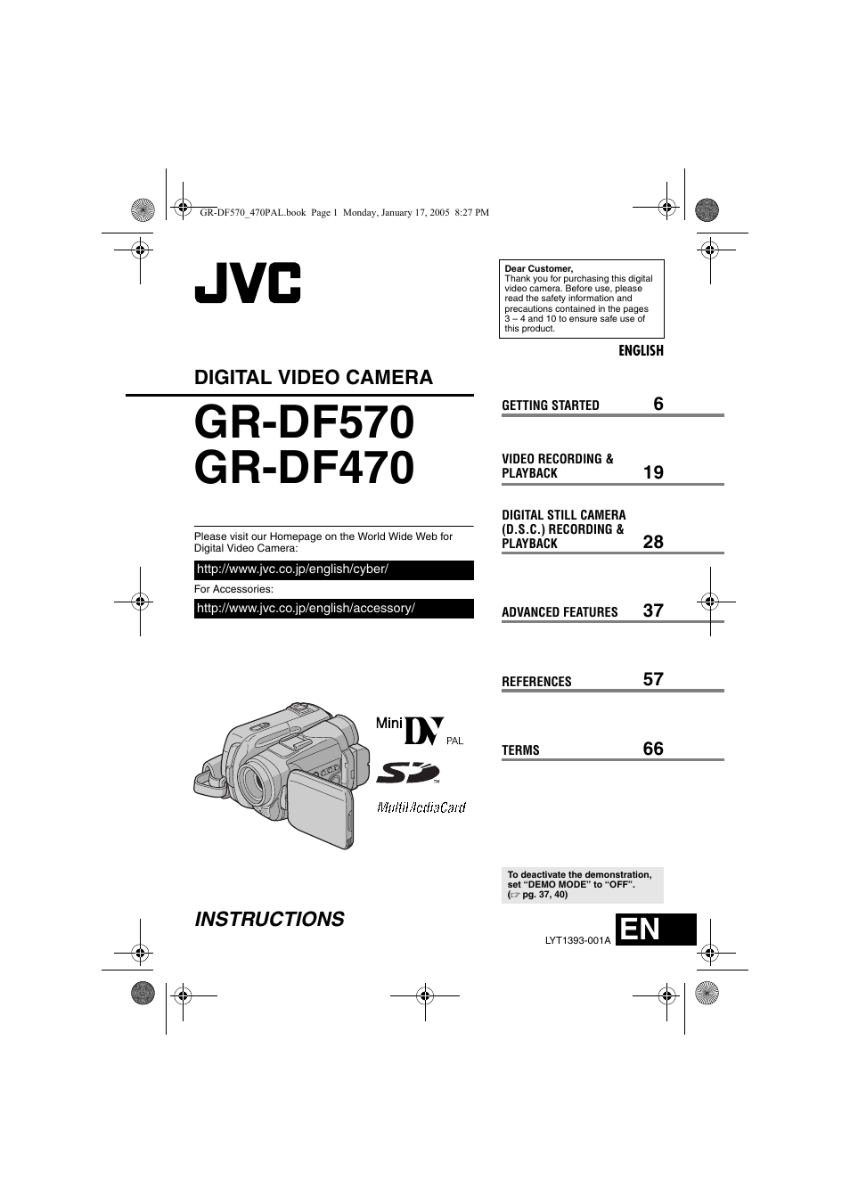 JVC GR-DF470 User Manual | 68 pages