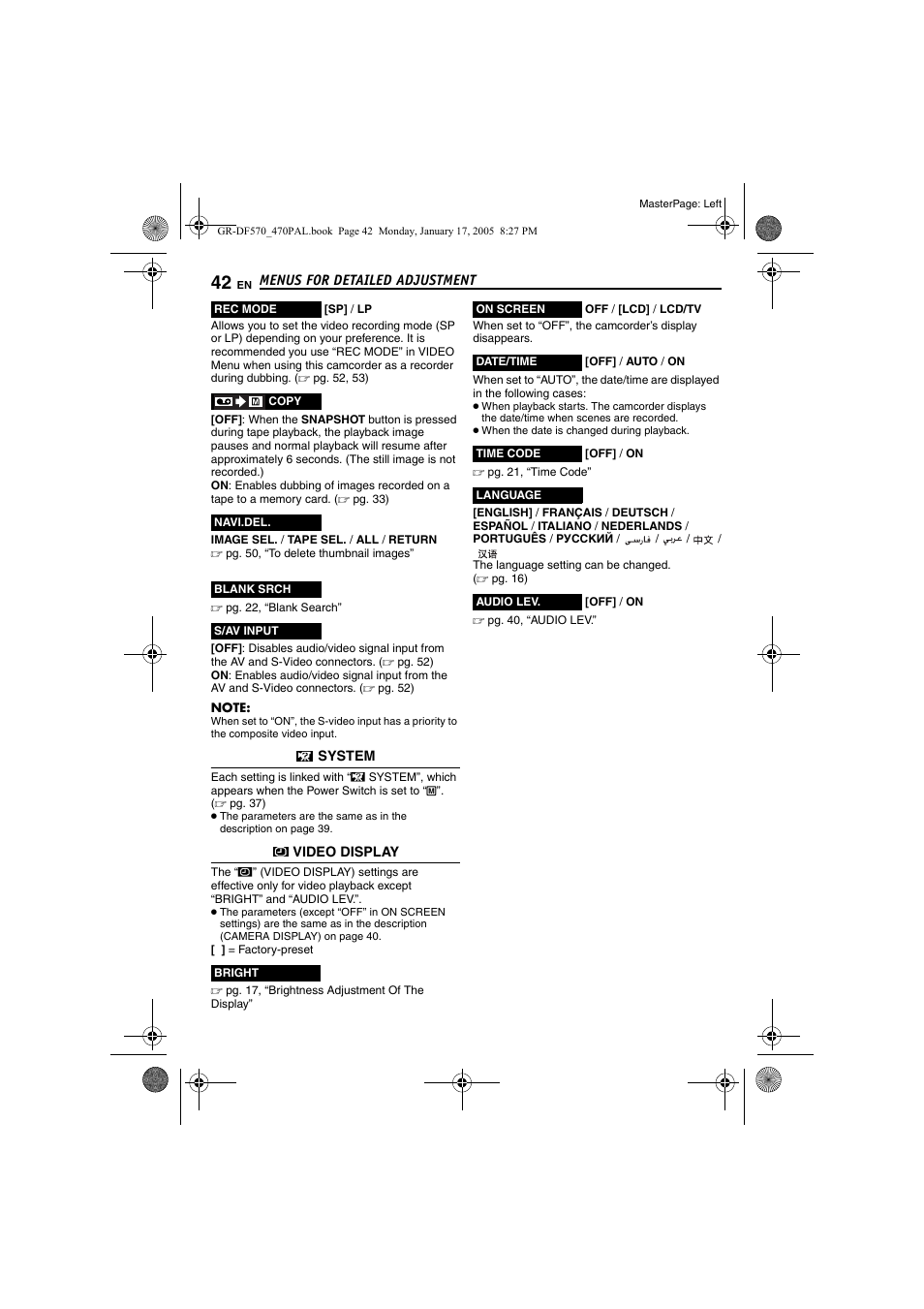 Ime” t | JVC GR-DF470 User Manual | Page 42 / 68