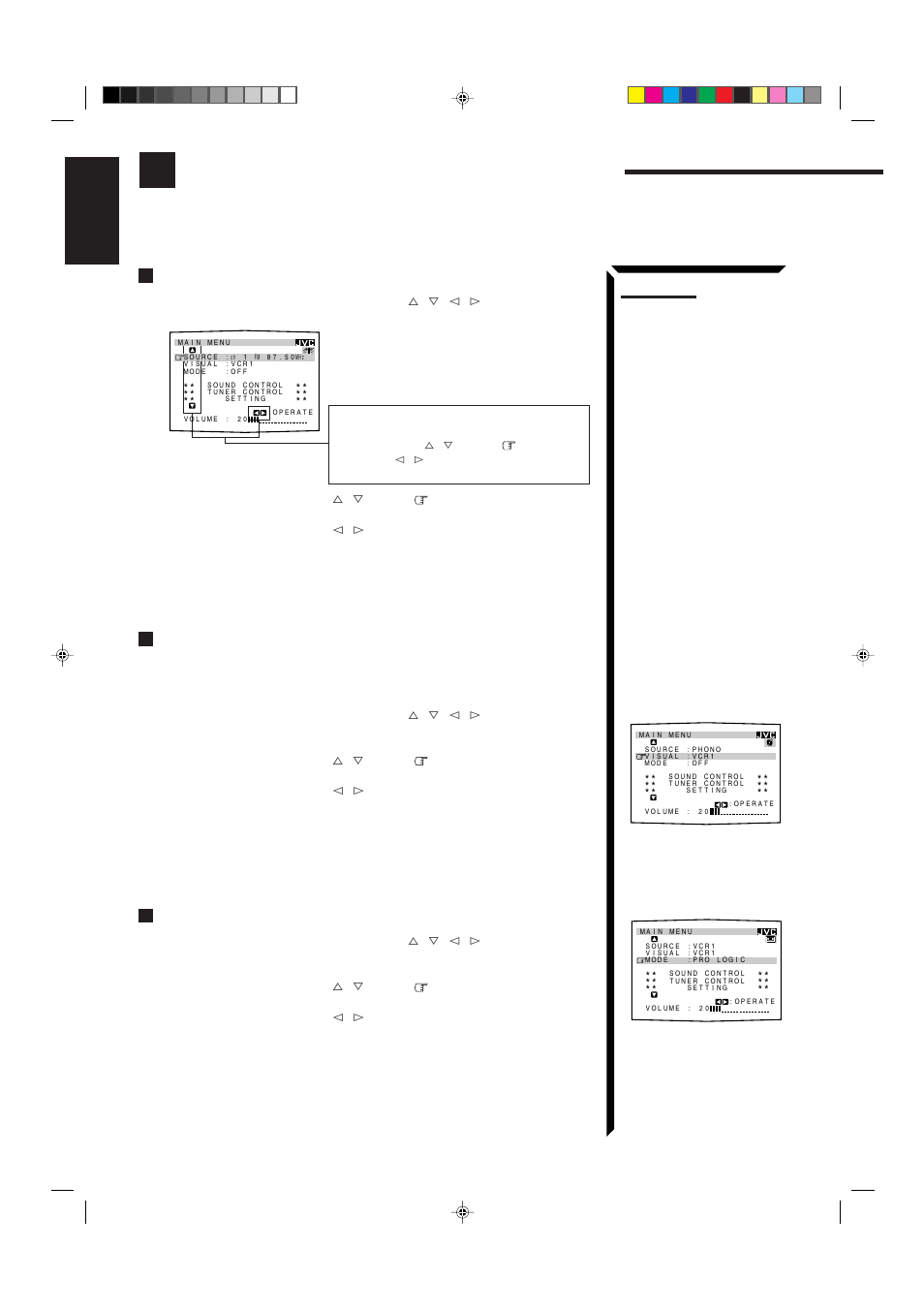 Using the on-screen menus | JVC RX-884PBK User Manual | Page 46 / 72