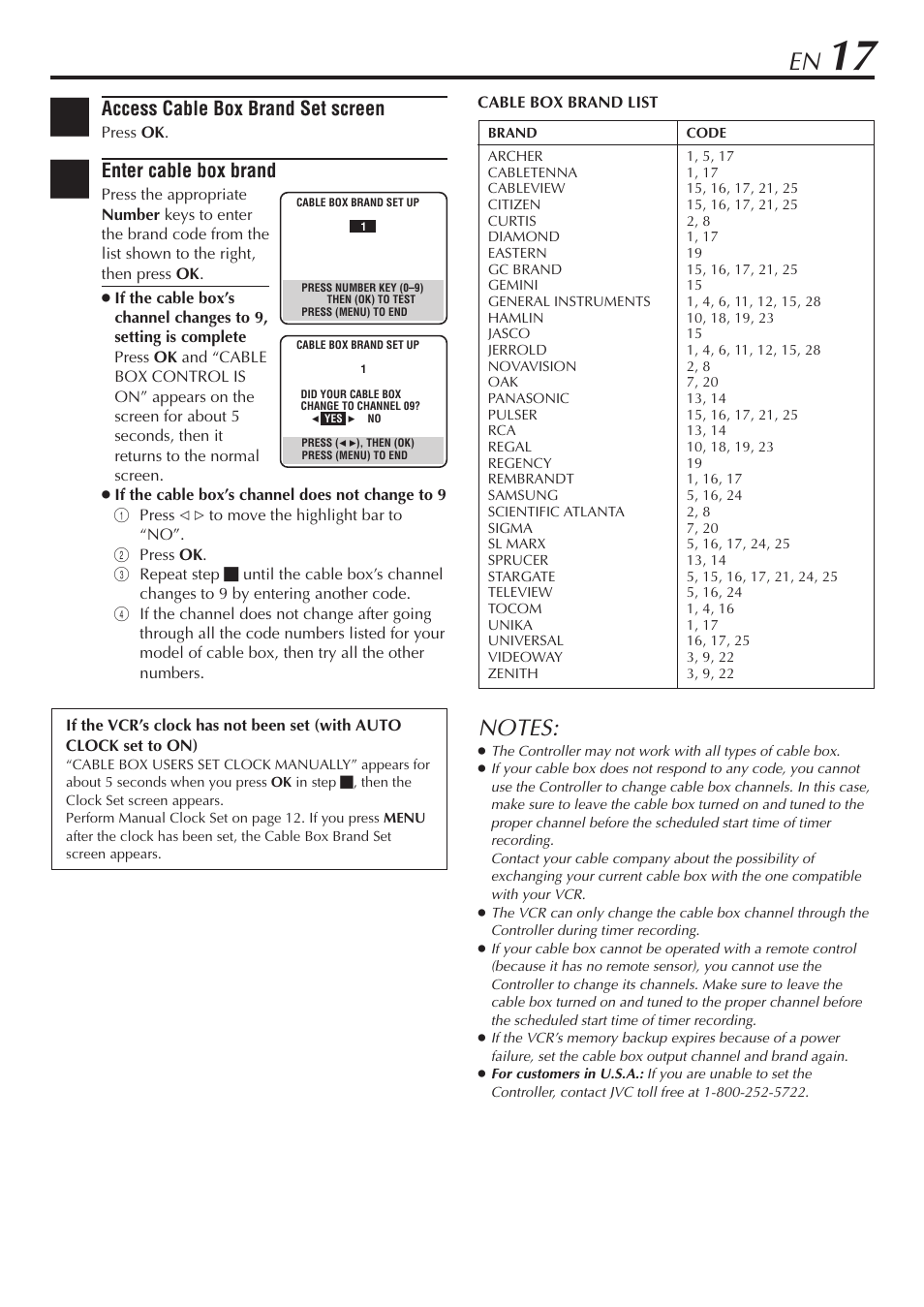Access cable box brand set screen, Enter cable box brand | JVC HM-DH30000U User Manual | Page 17 / 84