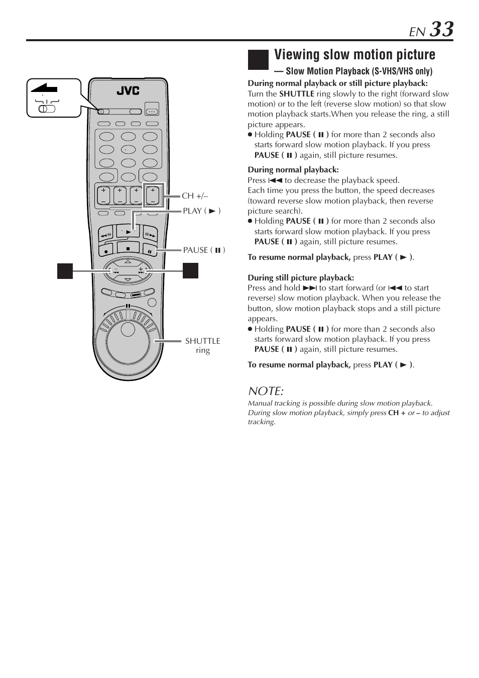 Viewing slow motion picture | JVC HM-DH30000U User Manual | Page 33 / 84