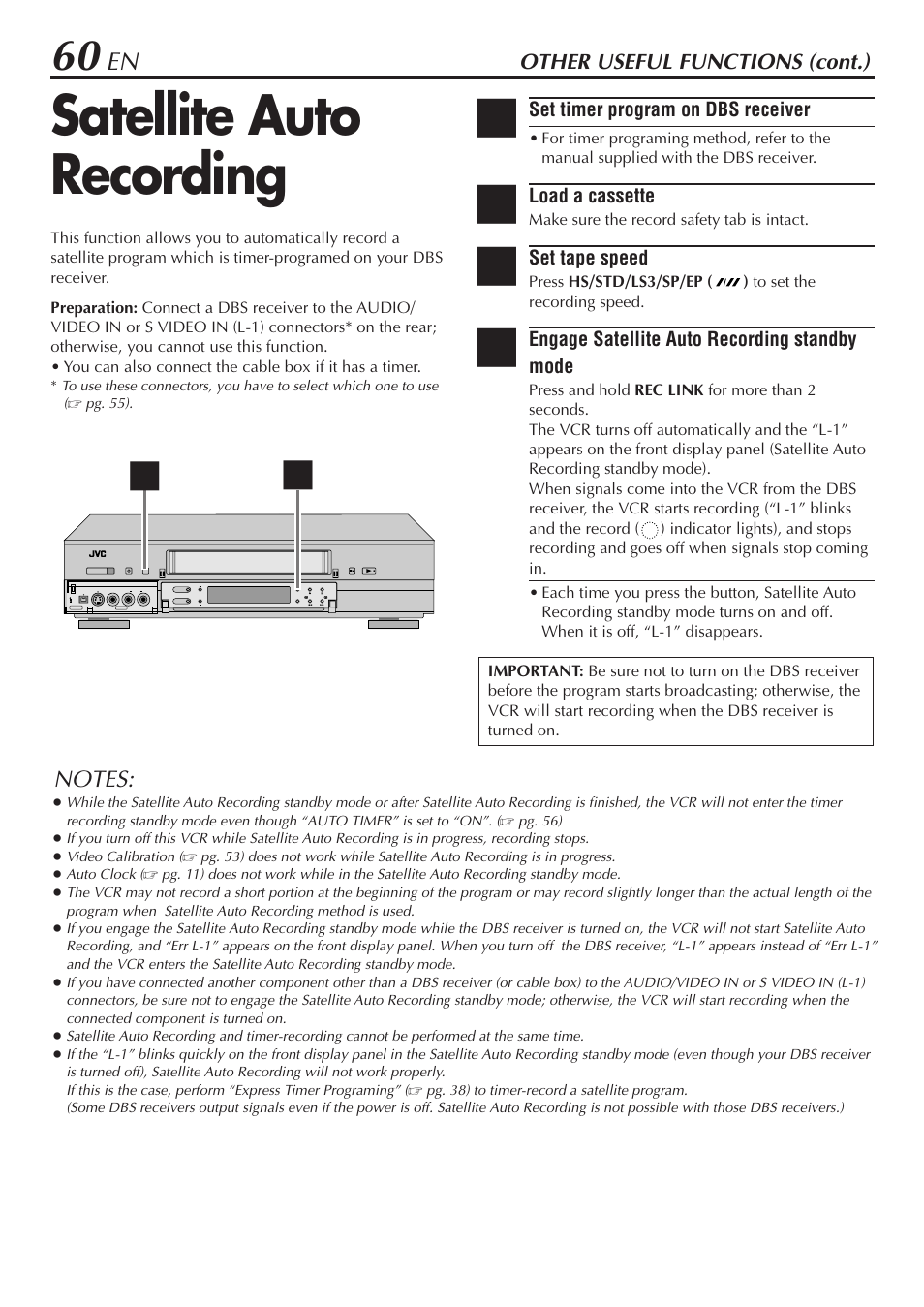 Satellite auto recording | JVC HM-DH30000U User Manual | Page 60 / 84