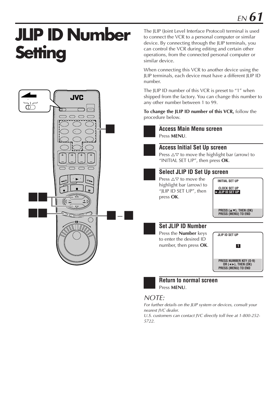 Jlip id number setting | JVC HM-DH30000U User Manual | Page 61 / 84