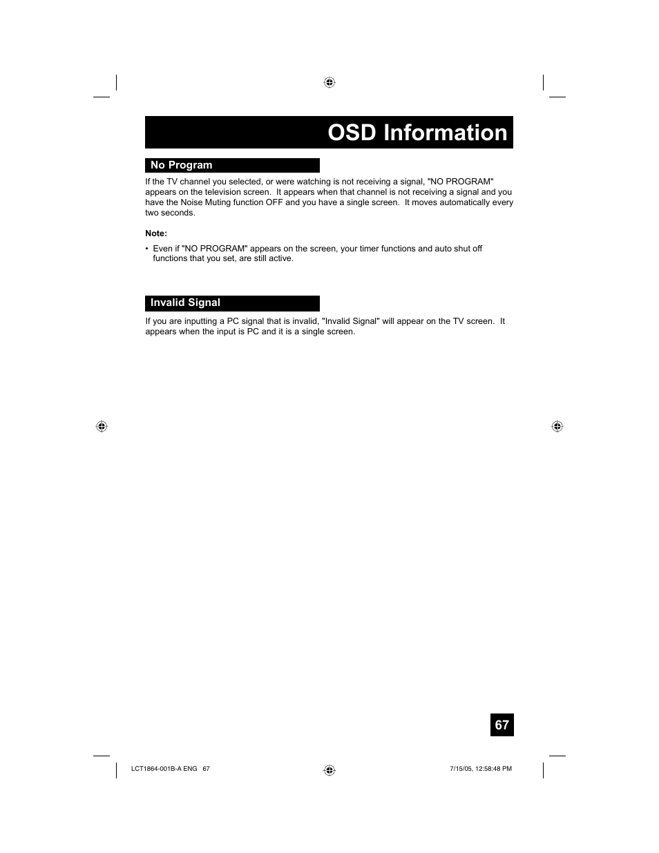 Osd information | JVC HD-52G566 User Manual | Page 67 / 80