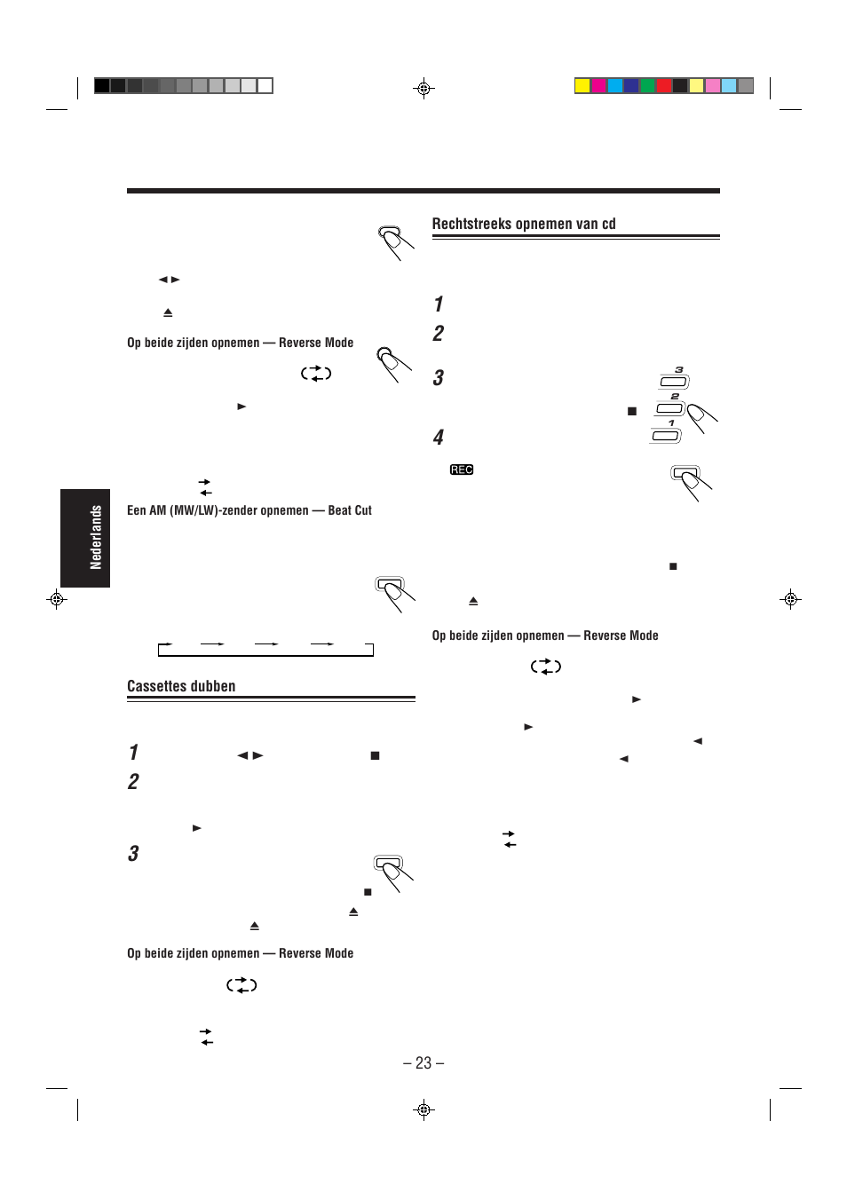 Rechtstreeks opnemen van cd, Cassettes dubben | JVC CA-MXJ850R User Manual | Page 28 / 36