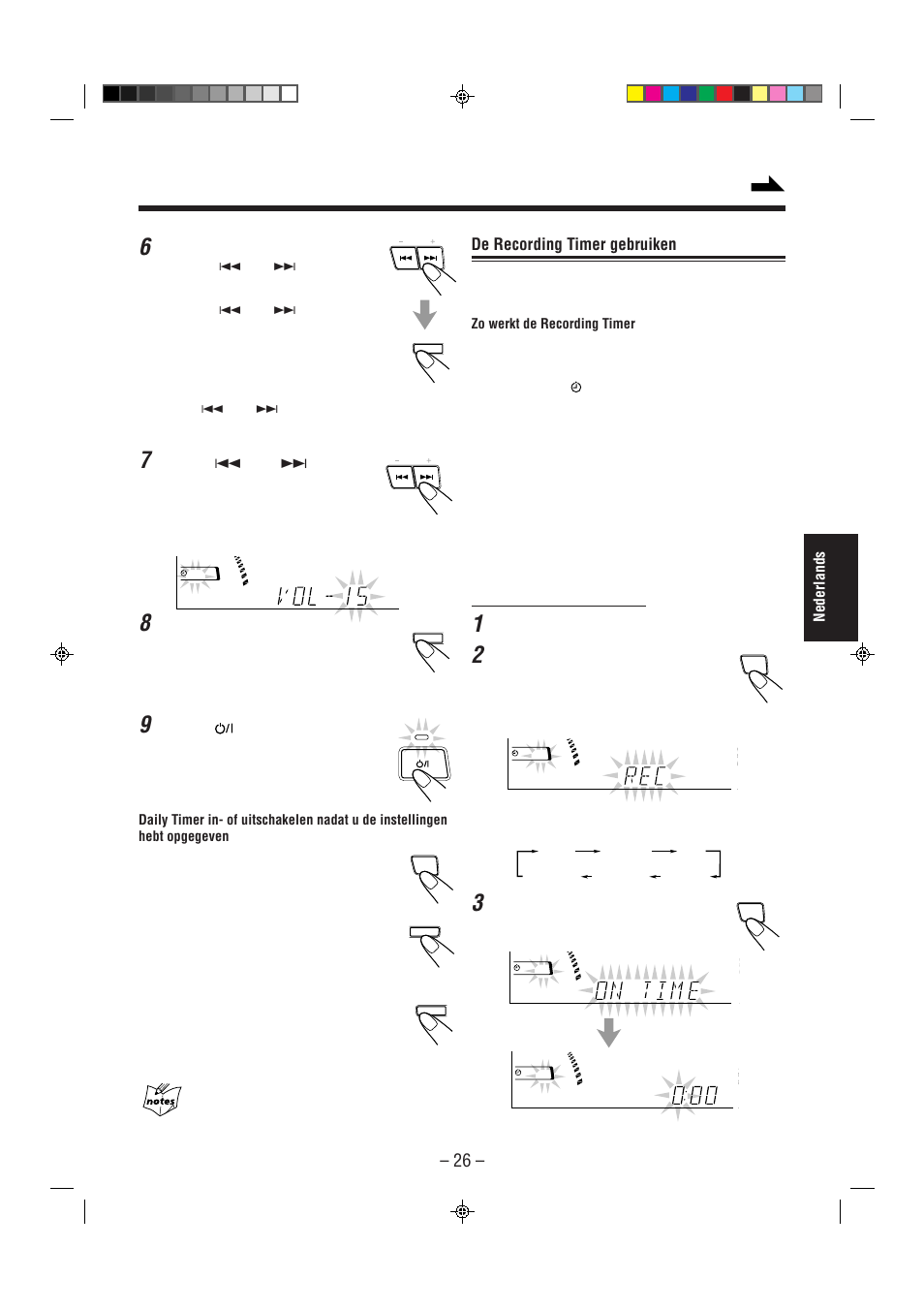 De recording timer gebruiken | JVC CA-MXJ850R User Manual | Page 31 / 36