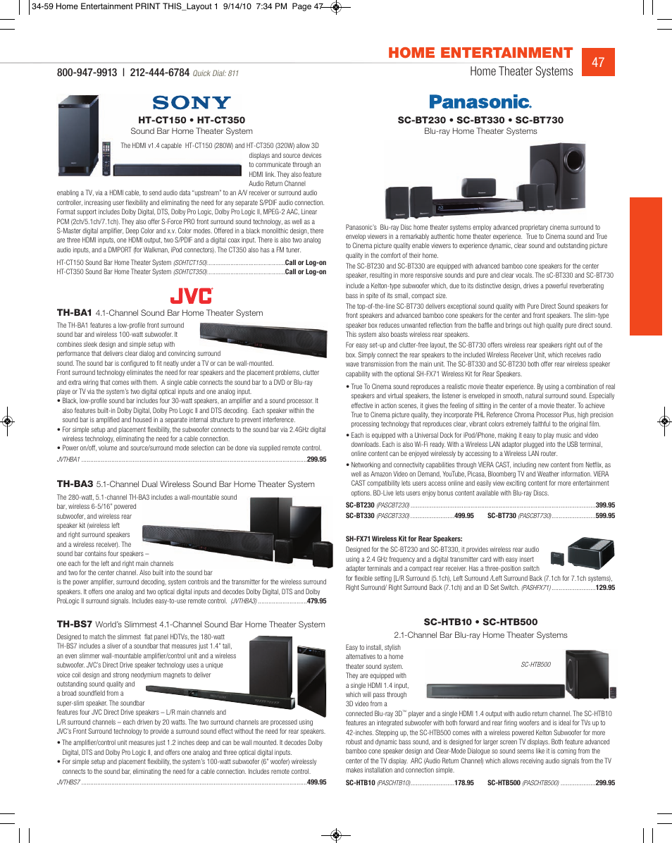 Home entertainment, Home theater systems | JVC DV-SP506 User Manual | Page 14 / 32