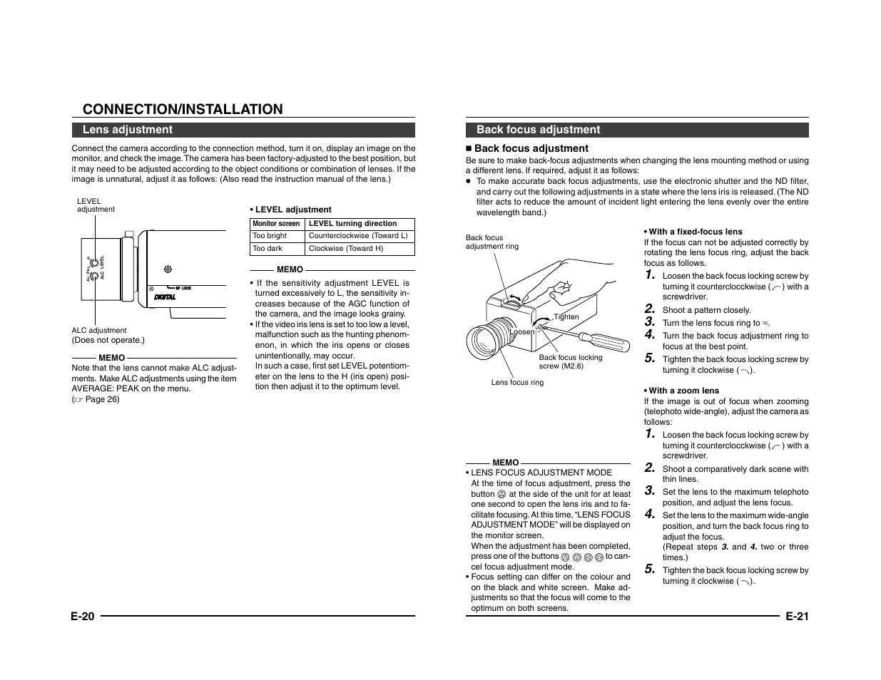 Connection/installation | JVC TK-C1431 User Manual | Page 11 / 22