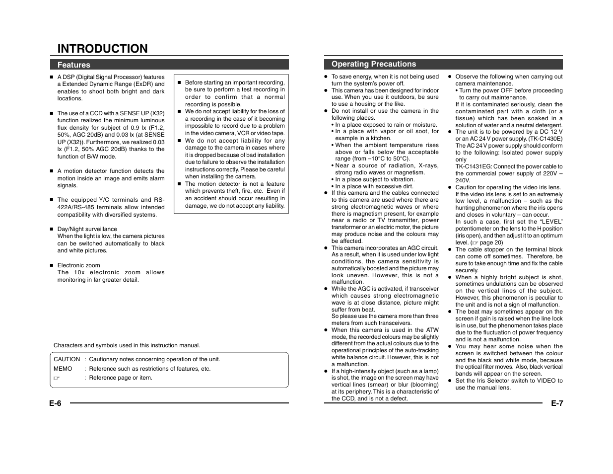 Introduction | JVC TK-C1431 User Manual | Page 4 / 22