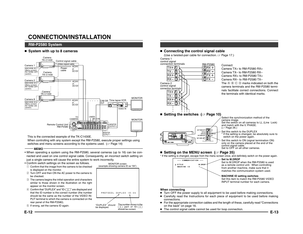 Connection/installation, Video dc iris awc | JVC TK-C1431 User Manual | Page 7 / 22