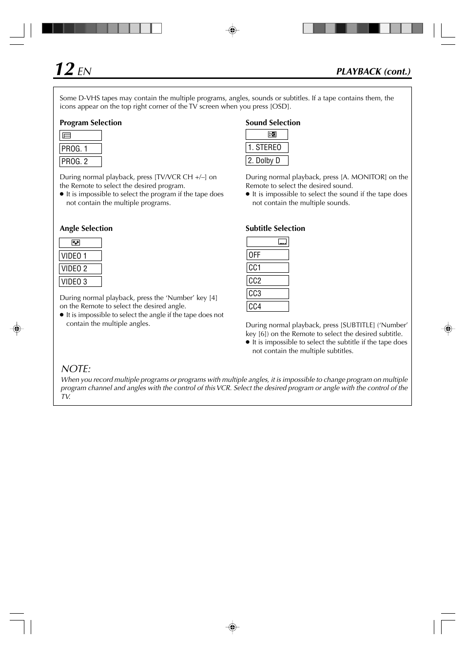 JVC SR-VD400E User Manual | Page 12 / 60